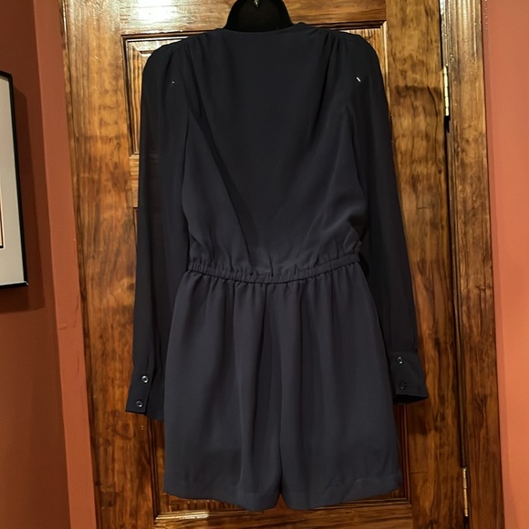 BCBG Generation Navy Long Sleeve Romper - Picture 3 of 8